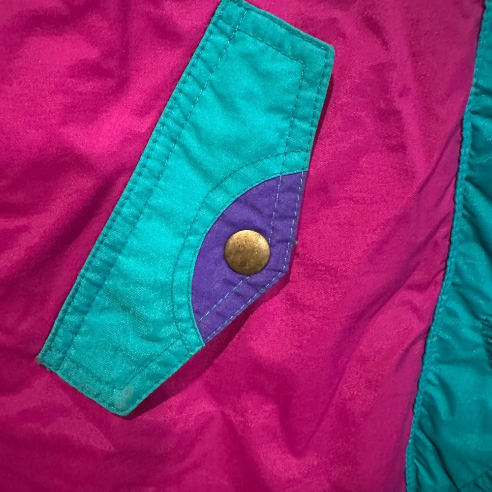 Kids Vintage Ski Jacket Snowboard Coat‎ Retro 80s 90s Colorful Size 6 - Picture 3 of 10